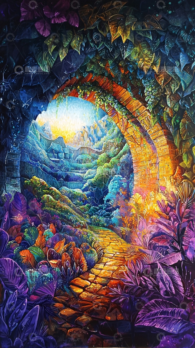 高清大图下载【趣麦麦图】梦幻拱门