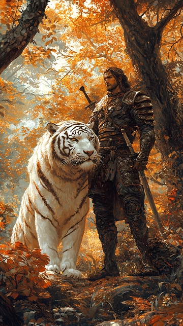 秋日森林武士白虎