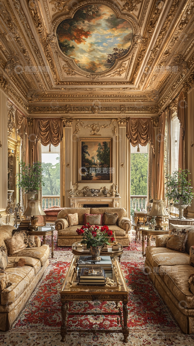 高清大图下载【趣麦麦图】富丽堂皇的古典客厅