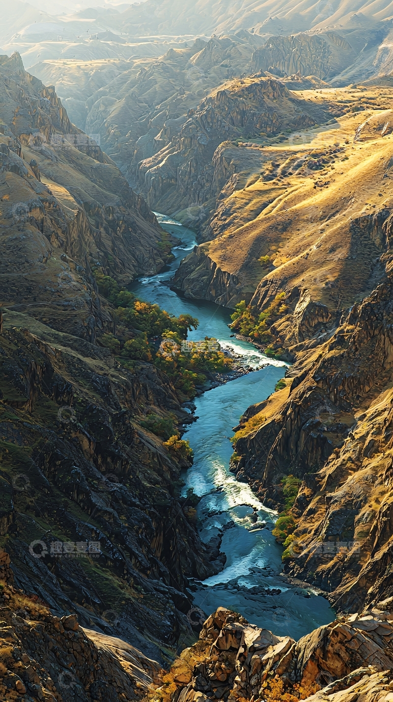 高清大图下载【趣麦麦图】-峡谷河流高清图片