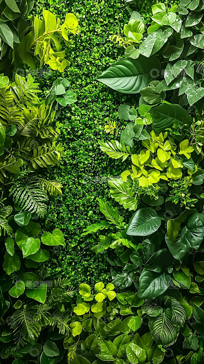 高清大图下载【趣麦麦图】绿意盎然的植物墙
