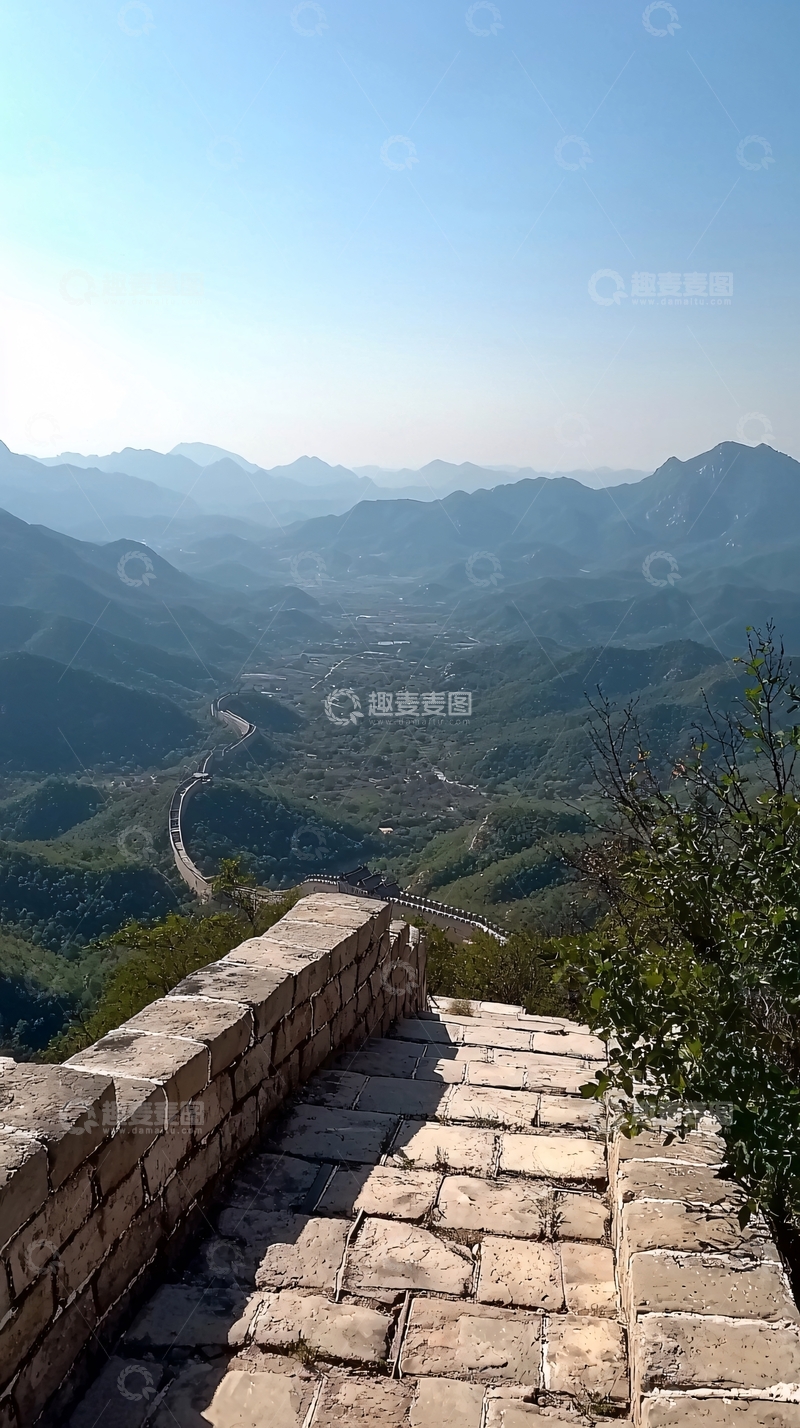 高清大图下载【趣麦麦图】长城远眺山峦景色