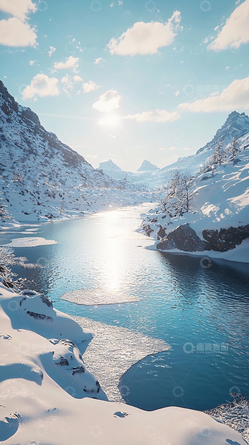 高清大图下载【趣麦麦图】冰雪峡谷高清图片