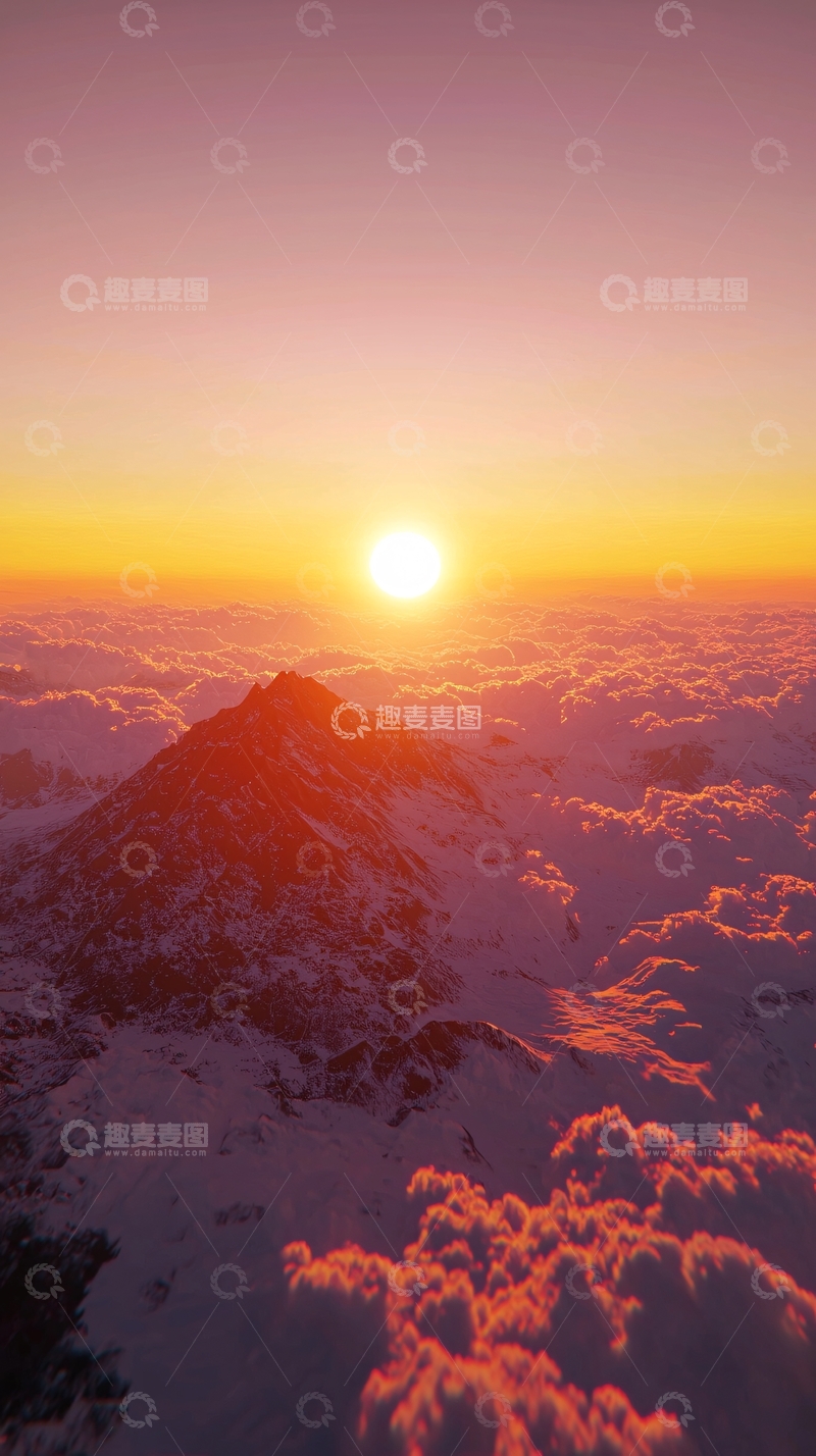 高清大图下载【趣麦麦图】云海日落