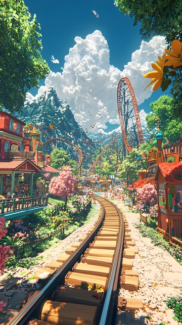 童话般游乐园的轨道