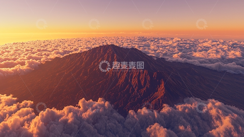 高清大图下载【趣麦麦图】云海日出