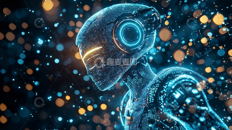 高清大图下载【趣麦麦图】未来科技感机器人形象