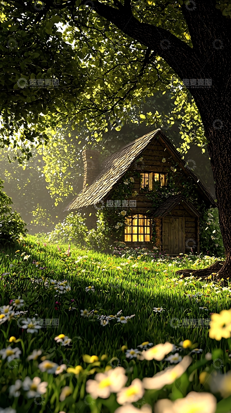 高清大图下载【趣麦麦图】森林小屋