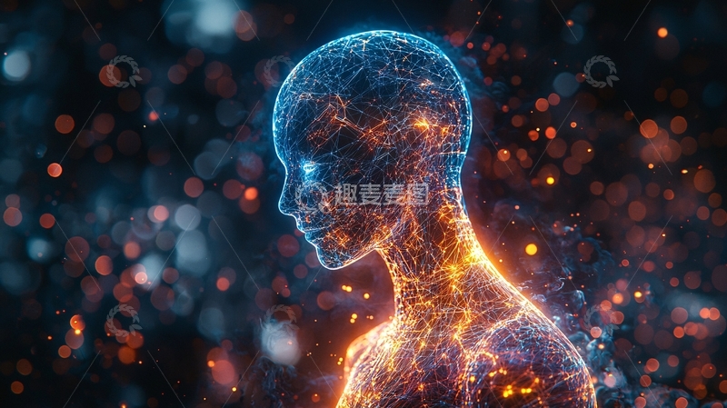 高清大图下载【趣麦麦图】未来科技感人体轮廓