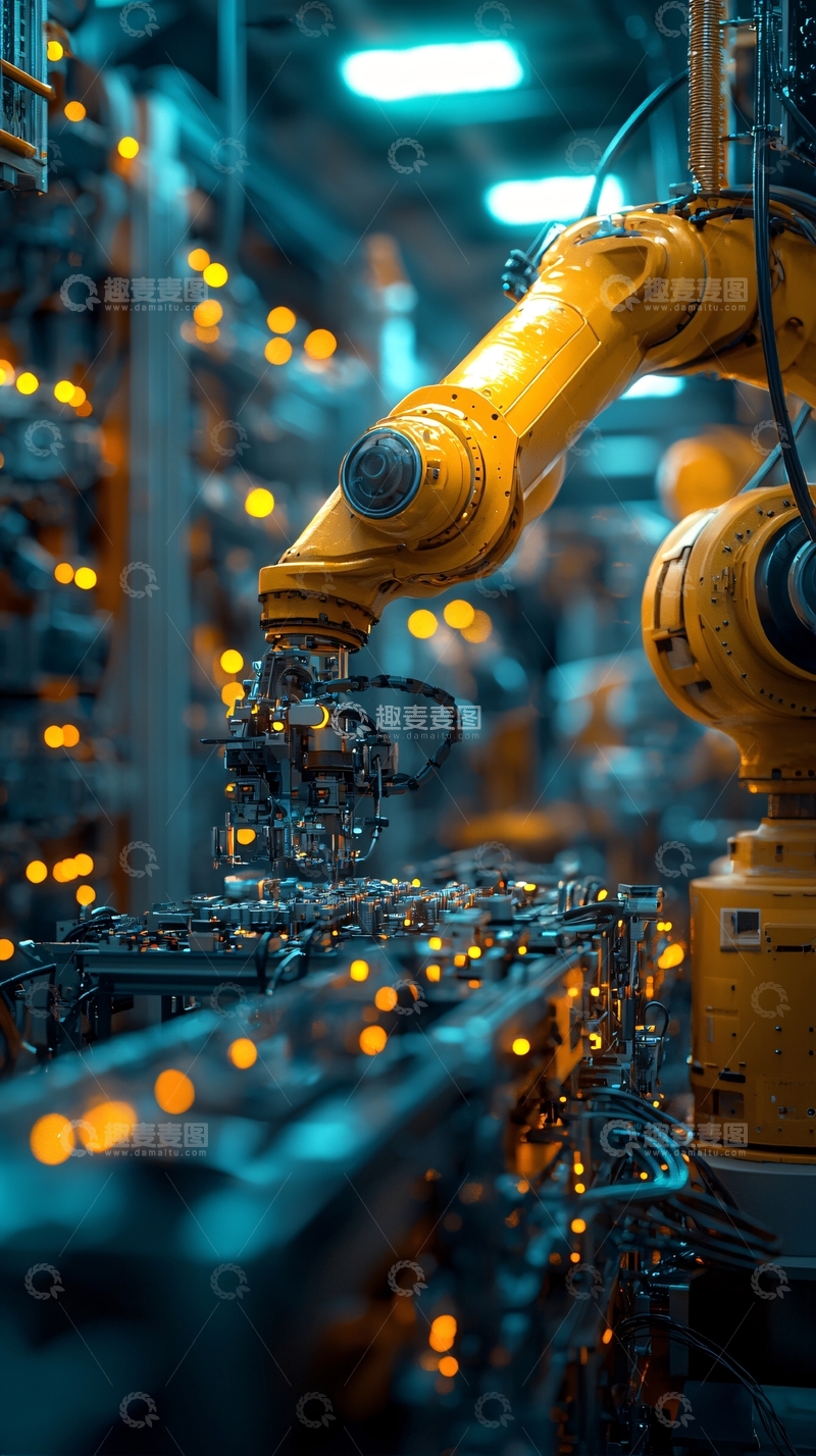 高清大图下载【趣麦麦图】工业机器人精密操作