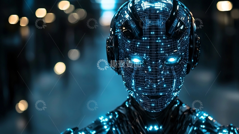高清大图下载【趣麦麦图】科技感机器人人像