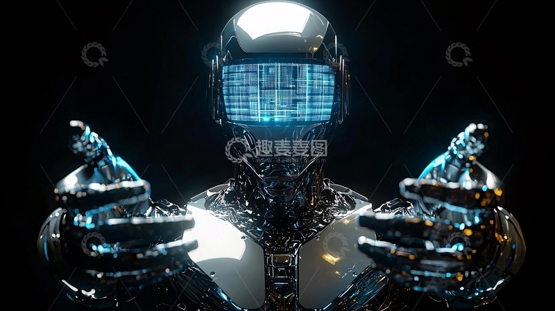 高清大图下载【趣麦麦图】未来科技感机器人