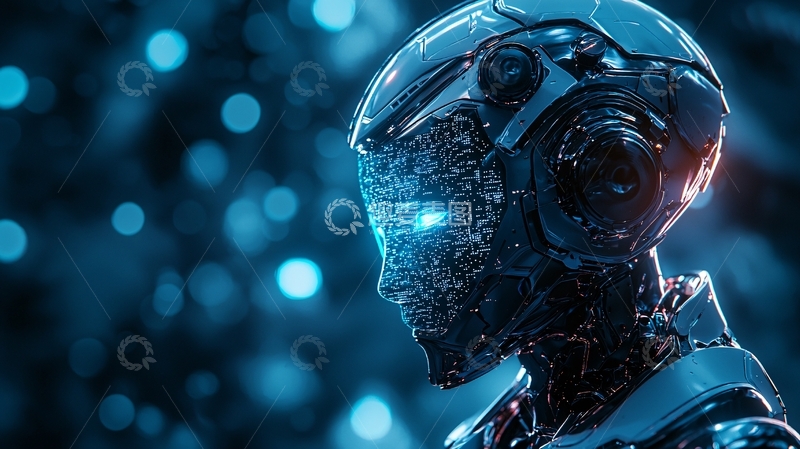 高清大图下载【趣麦麦图】未来科技感的机器人人像