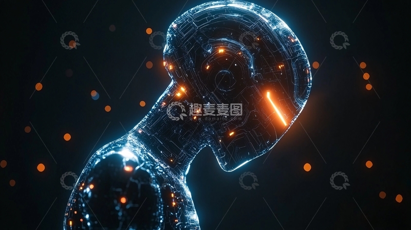 高清大图下载【趣麦麦图】未来科技感人形轮廓