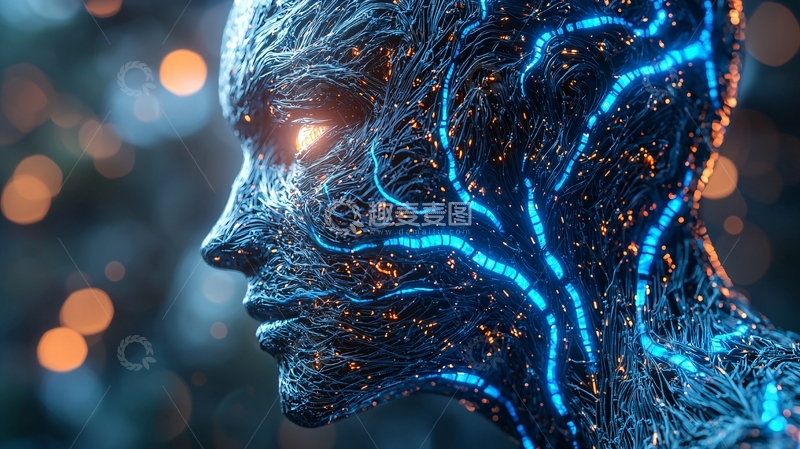 高清大图下载【趣麦麦图】科技感人脸轮廓