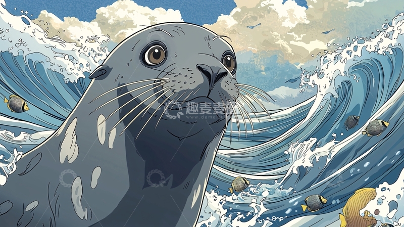 高清大图下载【趣麦麦图】海豹特写