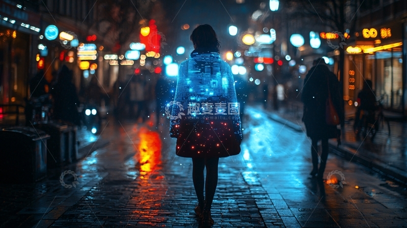 高清大图下载【趣麦麦图】夜晚城市街头