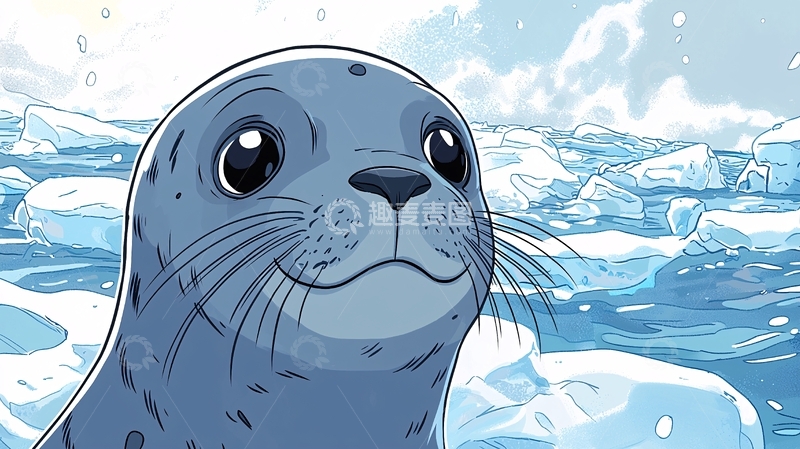 高清大图下载【趣麦麦图】卡通海豹