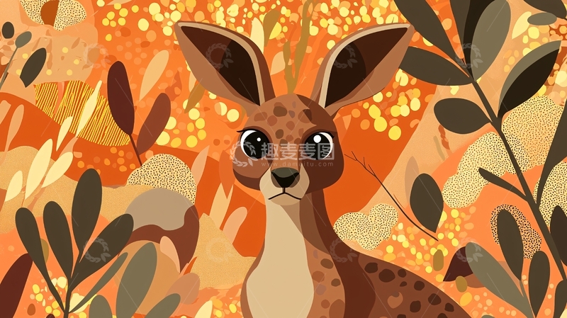 高清大图下载【趣麦麦图】秋天小鹿