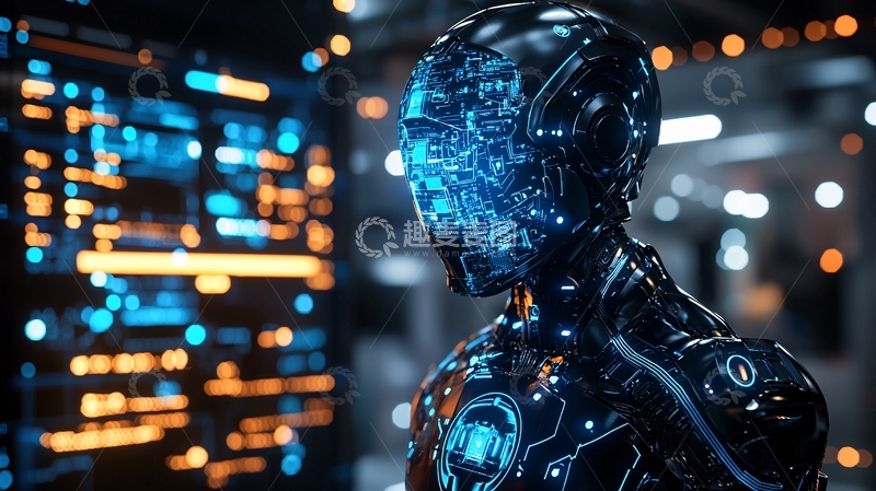 高清大图下载【趣麦麦图】未来科技感机器人