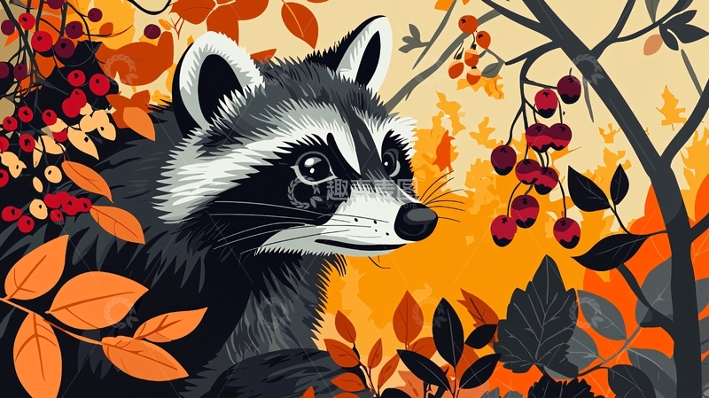 高清大图下载【趣麦麦图】浣熊6