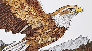 展翅翱翔的雄鹰图画