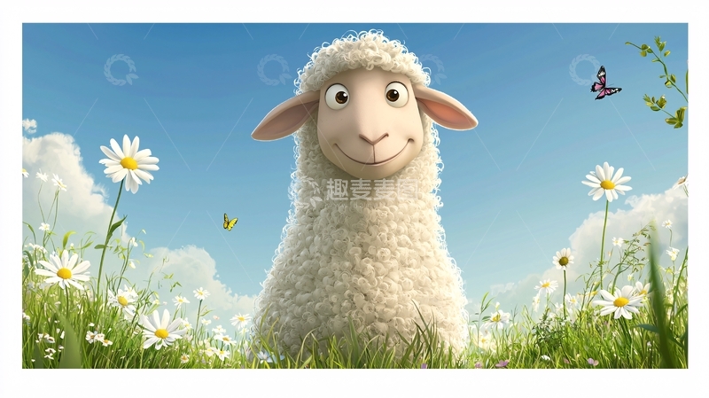 高清大图下载【趣麦麦图】卡通绵羊