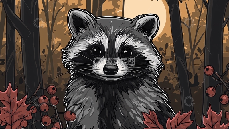 高清大图下载【趣麦麦图】浣熊7