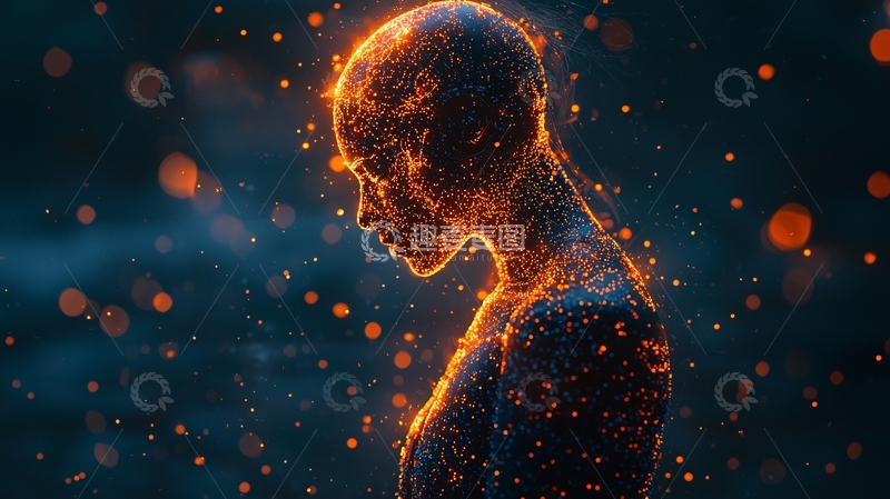 高清大图下载【趣麦麦图】燃烧的女性轮廓