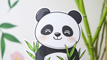 可爱卡通熊猫