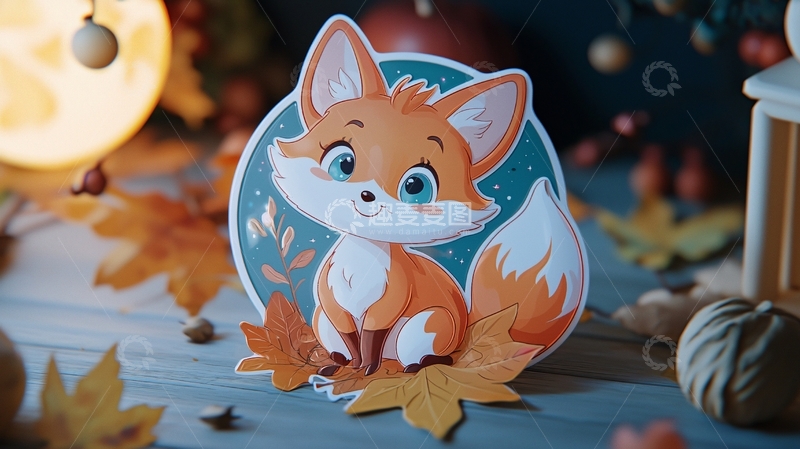 高清大图下载【趣麦麦图】卡通小狐狸