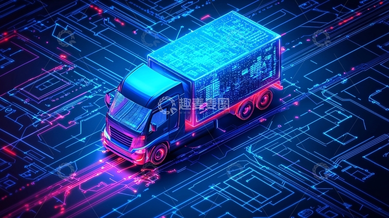 高清大图下载【趣麦麦图】科技感卡车