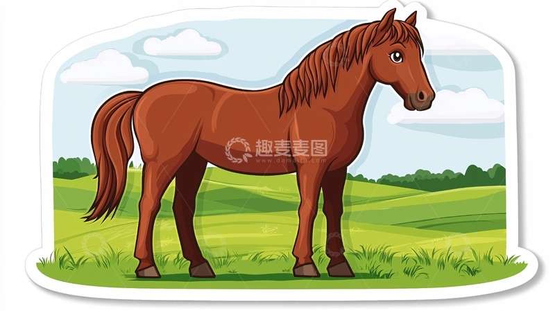 高清大图下载【趣麦麦图】棕色骏马