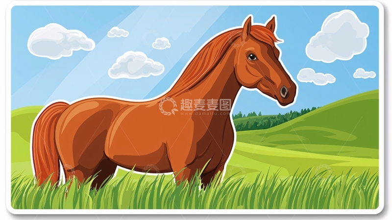高清大图下载【趣麦麦图】棕色马