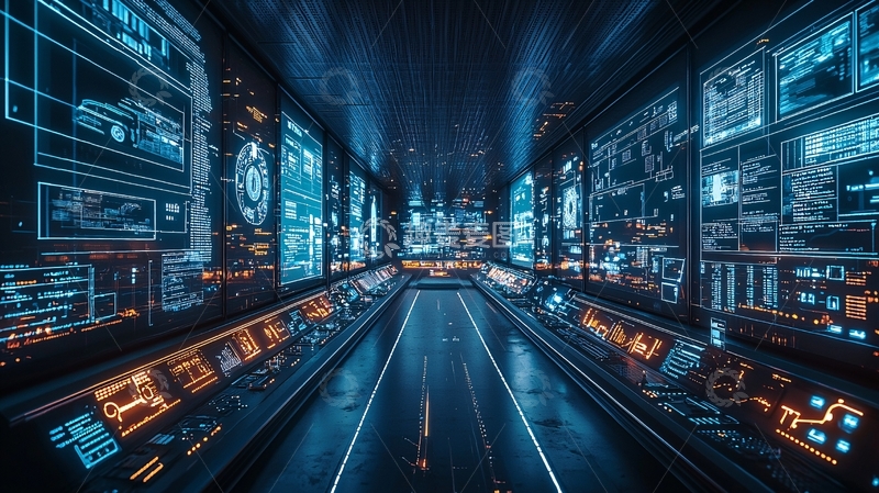 高清大图下载【趣麦麦图】未来科技控制室