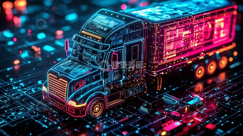 高清大图下载【趣麦麦图】科技感卡车