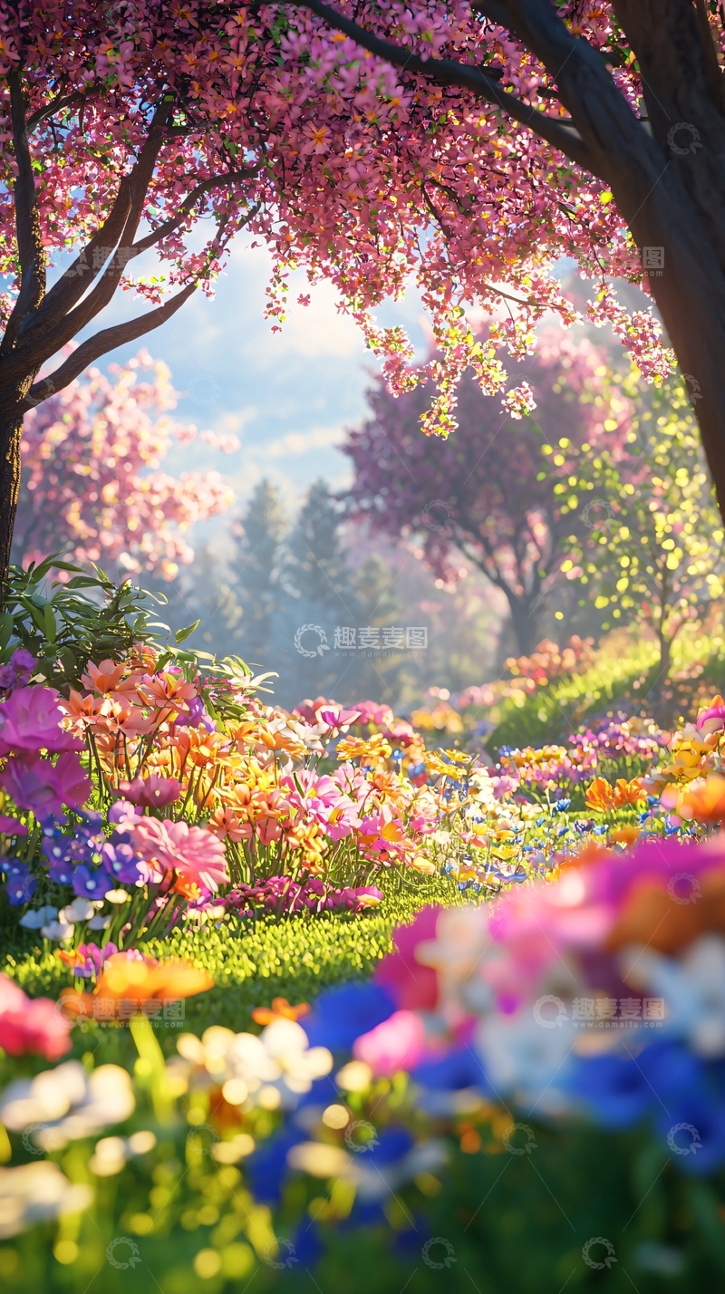 高清大图下载【趣麦麦图】春日花园