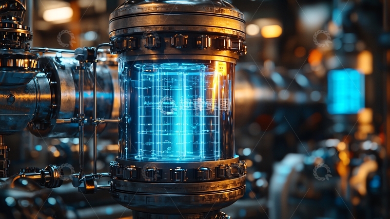 高清大图下载【趣麦麦图】科技感蓝色能量容器