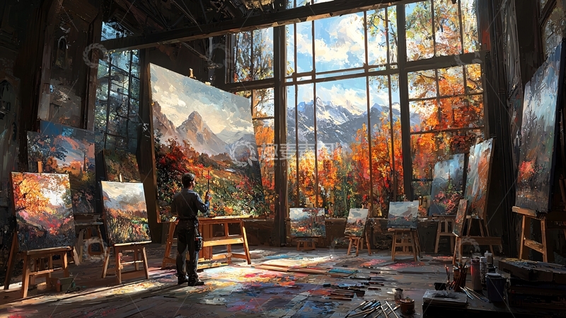 高清大图下载【趣麦麦图】画室