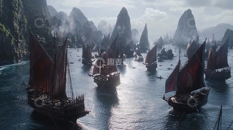 高清大图下载【趣麦麦图】航海时代帆船舰队