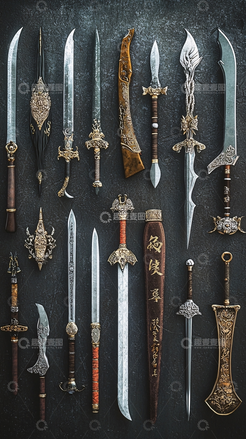 高清大图下载【趣麦麦图】各种冷兵器