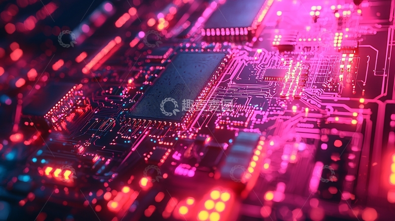 高清大图下载【趣麦麦图】科技感电路板特写