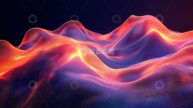 高清大图下载【趣麦麦图】抽象渐变波浪