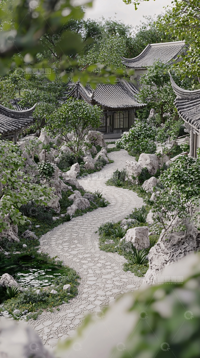 高清大图下载【趣麦麦图】中式园林