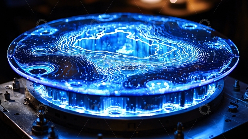 高清大图下载【趣麦麦图】蓝色漩涡状能量流动