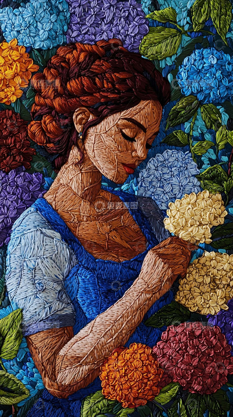 高清大图下载【趣麦麦图】绣花