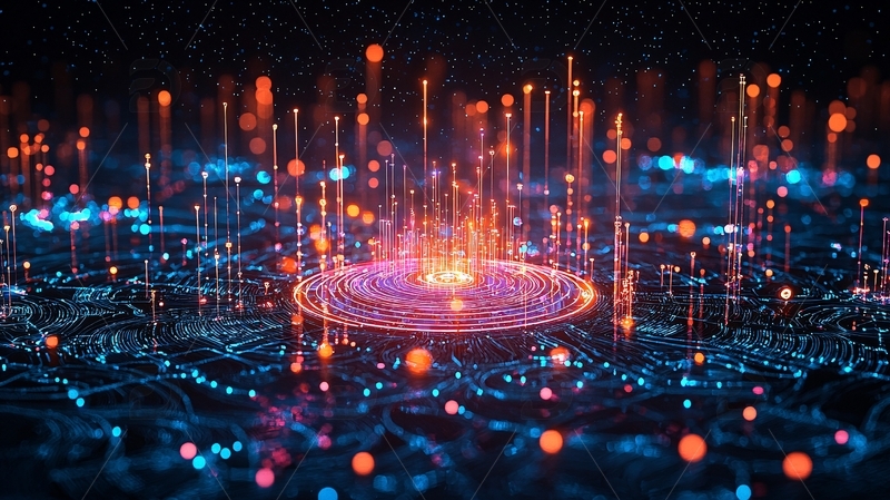 高清大图下载【趣麦麦图】数据流动抽象科技背景