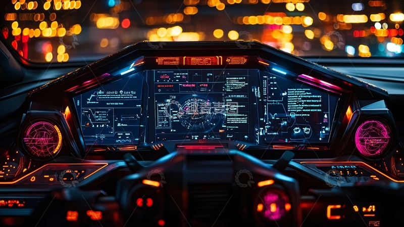 高清大图下载【趣麦麦图】未来汽车驾驶舱