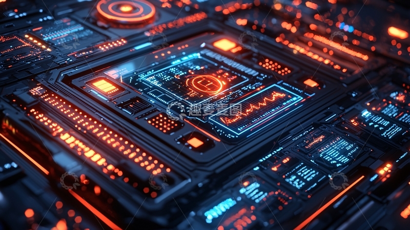 高清大图下载【趣麦麦图】高科技电路板特写
