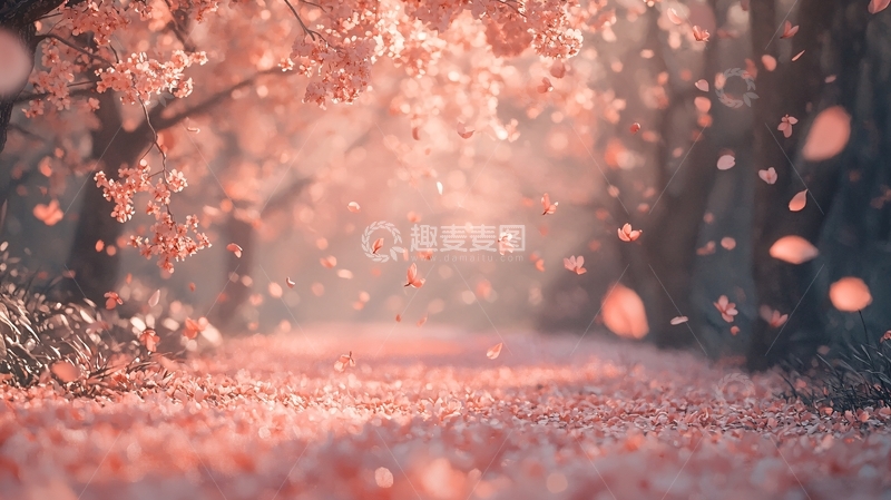 高清大图下载【趣麦麦图】粉色树林